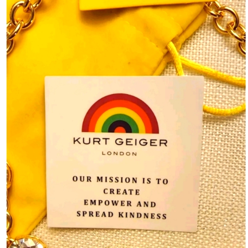 Kurt Geiger London Heart Charm Statement Necklace New - Picture 5 of 5